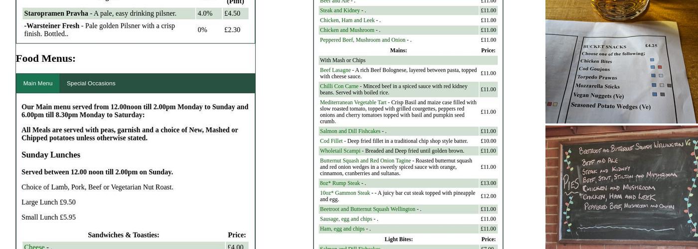 Lime Kilns Menu