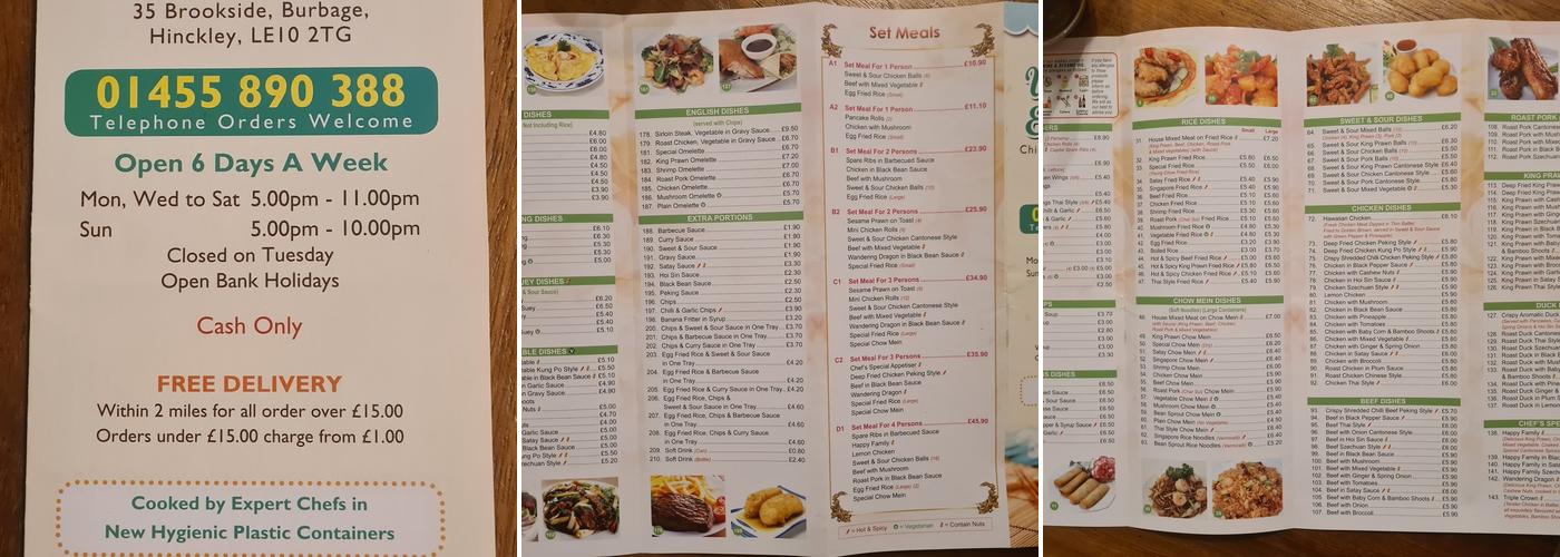 Wok Express Menu