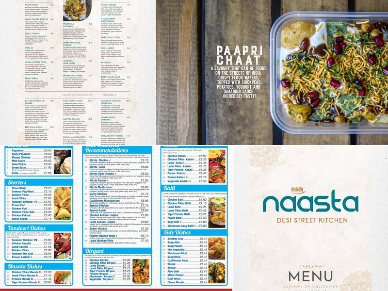 Naasta - Indian Street Food Menu
