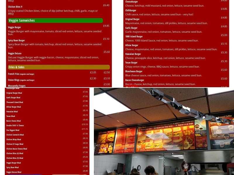 Uncle Sam Burgess Hill Menu