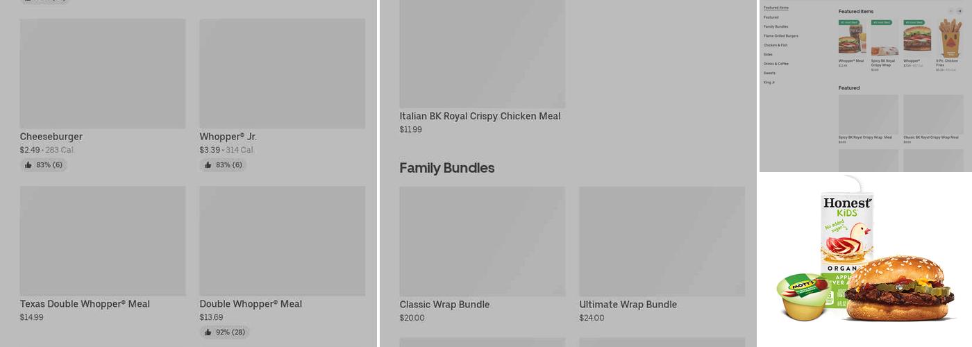 Burger King Menu