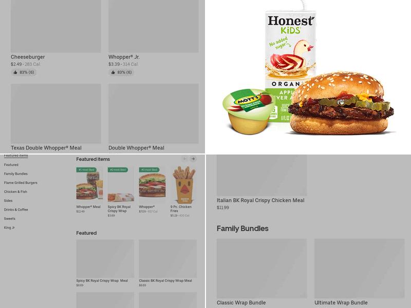 Burger King Menu