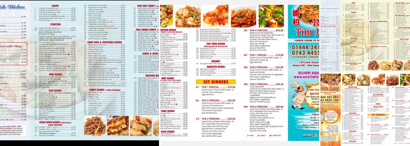 New Tim Ley Menu