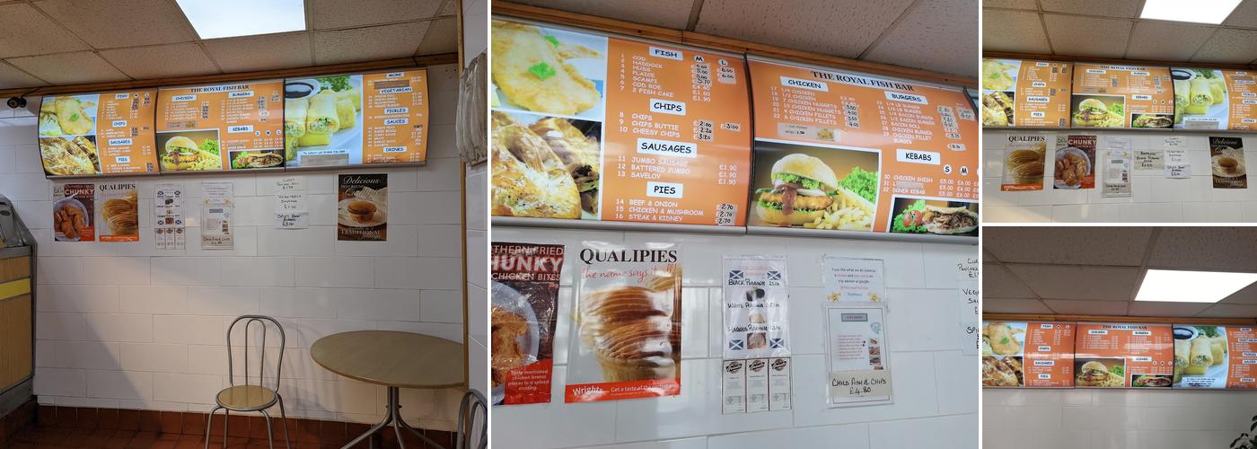 The Royal Fish Bar Menu