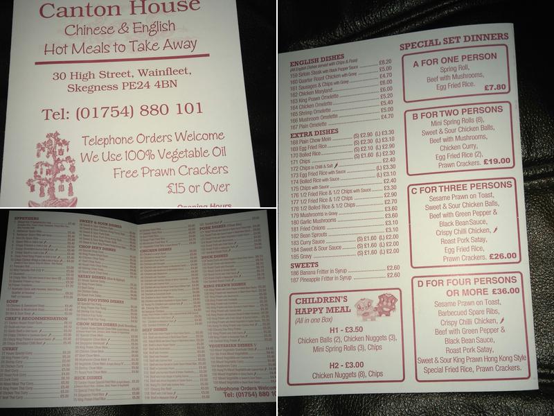 Canton House Menu