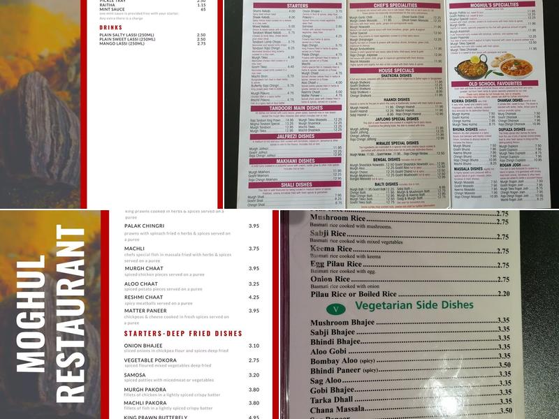 Moghul Menu