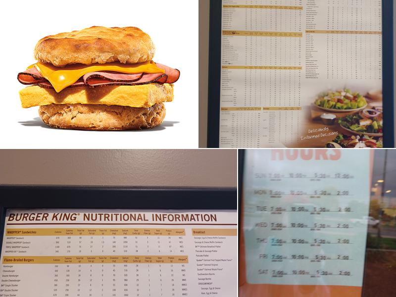 Burger King Menu