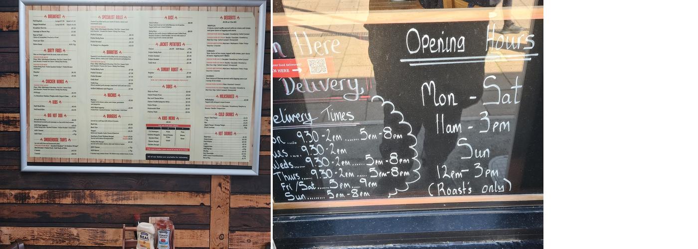 The Smokehouse Kitchen & Takeaway Menu