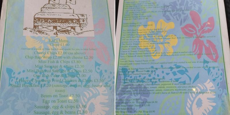 Pavilion Takeaway Menu