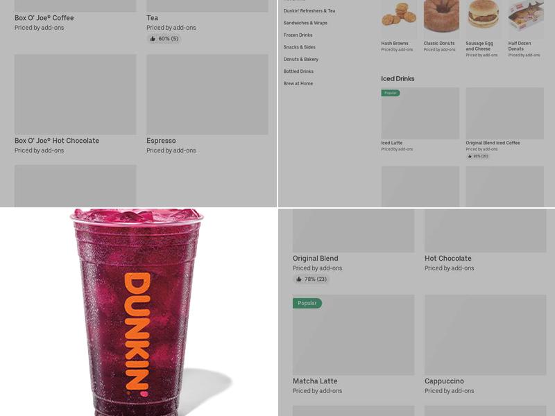 Dunkin' Menu