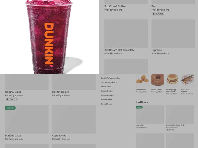 Dunkin' Menu