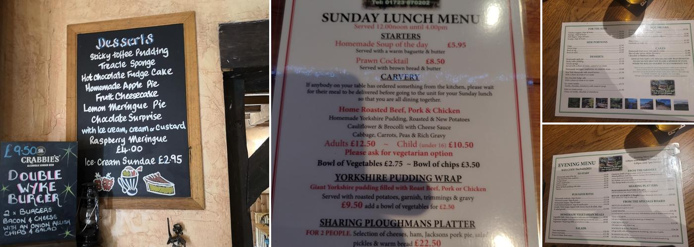 The Hayburn Wyke Inn Menu