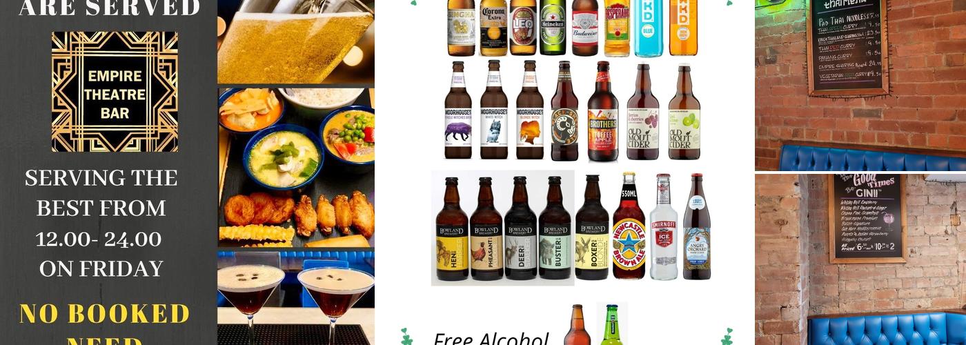 Empire Theatre champagne bar Menu