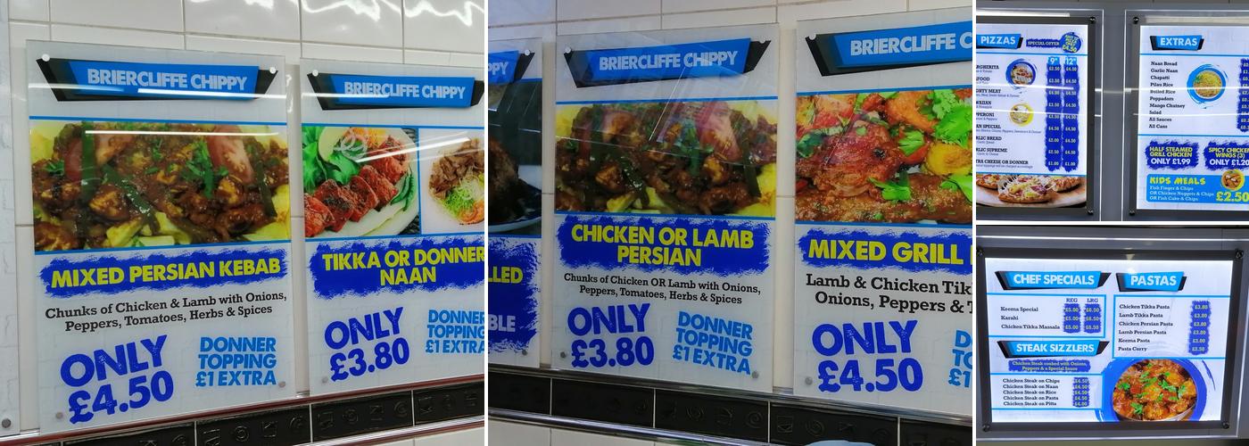 Briercliffe Chippery Menu