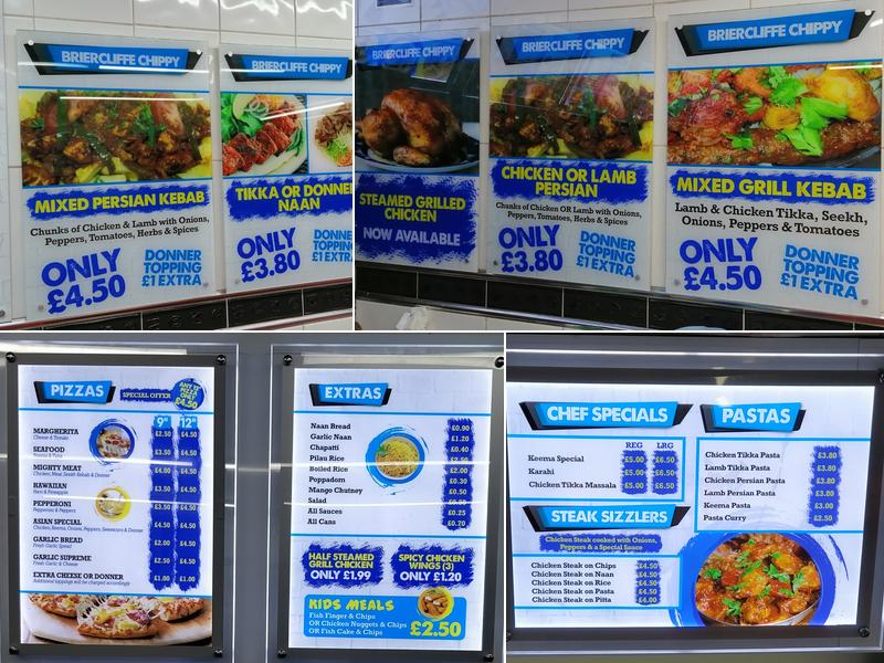 Briercliffe Chippery Menu