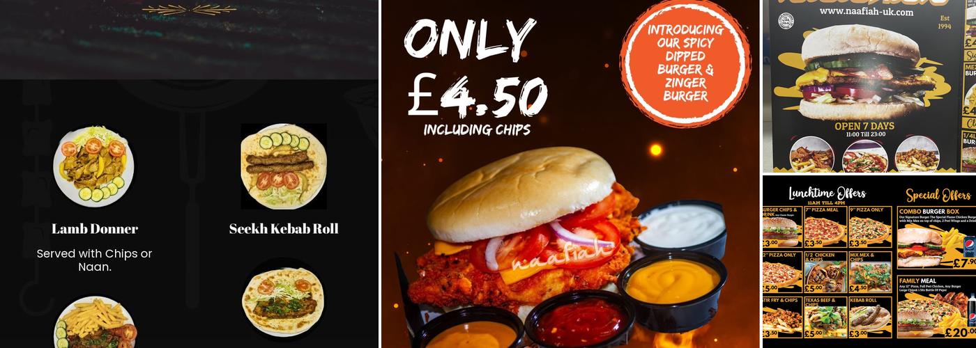 Naafiah - Grill & Pizza Menu