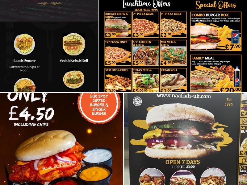 Naafiah - Grill & Pizza Menu