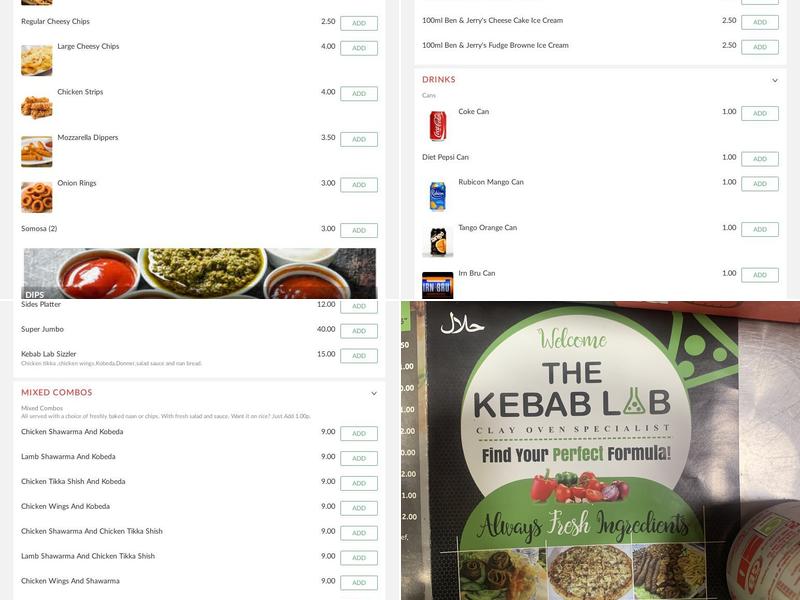 The Kebab Lab Menu