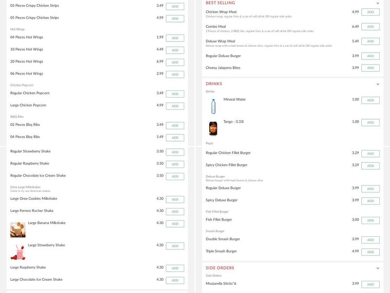 Caledonia Chicken & Ribs Menu