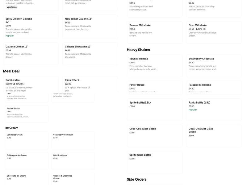 Village Pizzeria Burnley Menu