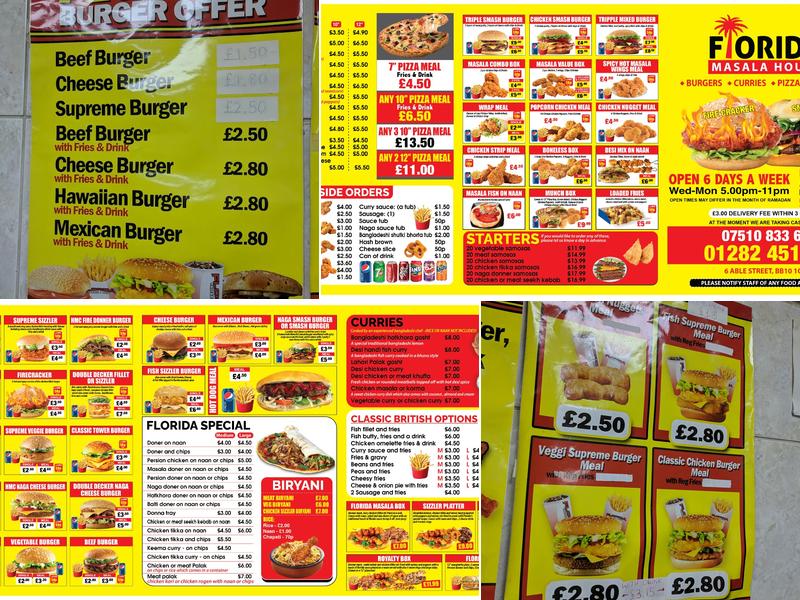 Florida Masala House Menu