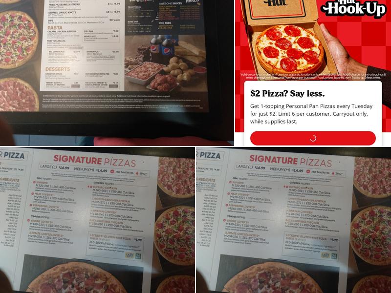 Pizza Hut Menu