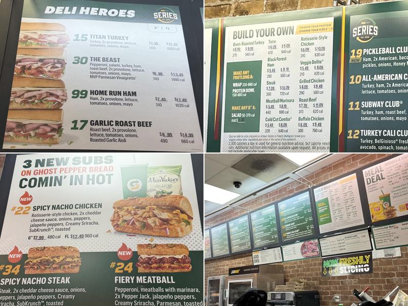 Subway Menu