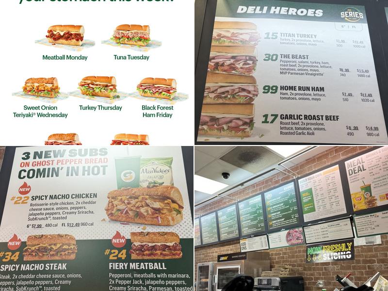 Subway Menu