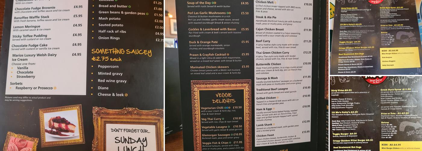 Ship Aground Pembrey Menu