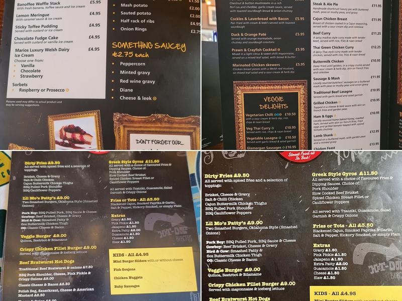 Ship Aground Pembrey Menu