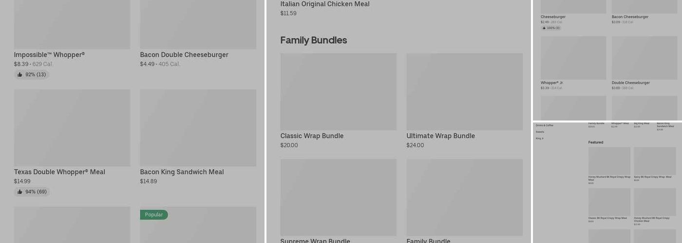 Burger King Menu