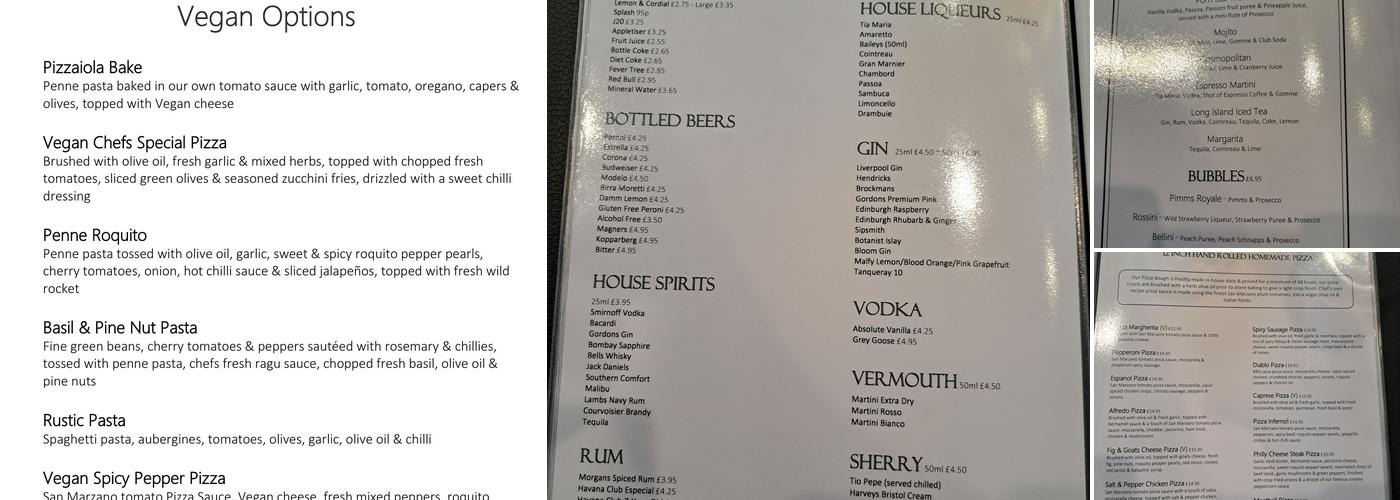 The Fat Italian Burscough Menu