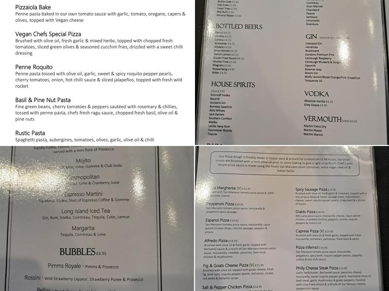 The Fat Italian Burscough Menu