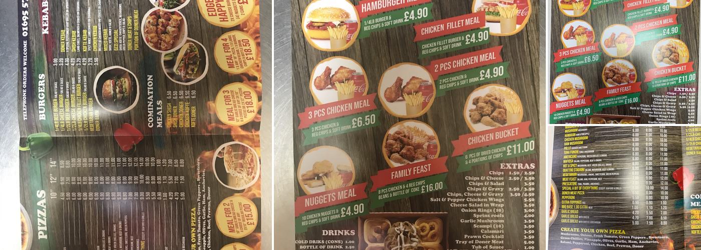 Marmaris Pizza & Kebab House Menu