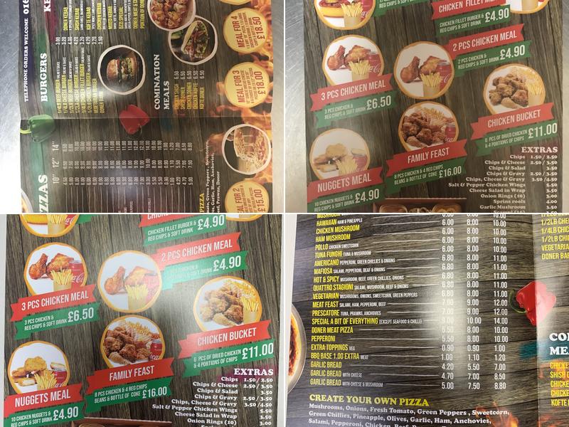 Marmaris Pizza & Kebab House Menu