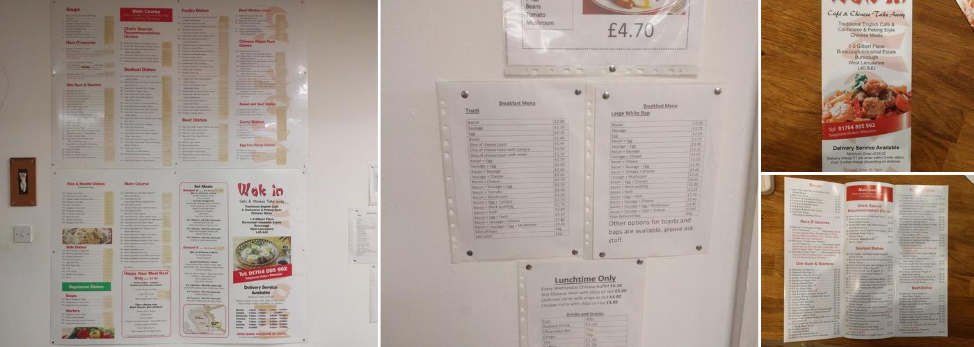 Wok Inn Burscough Menu