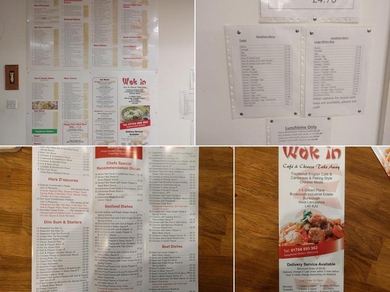 Wok Inn Burscough Menu