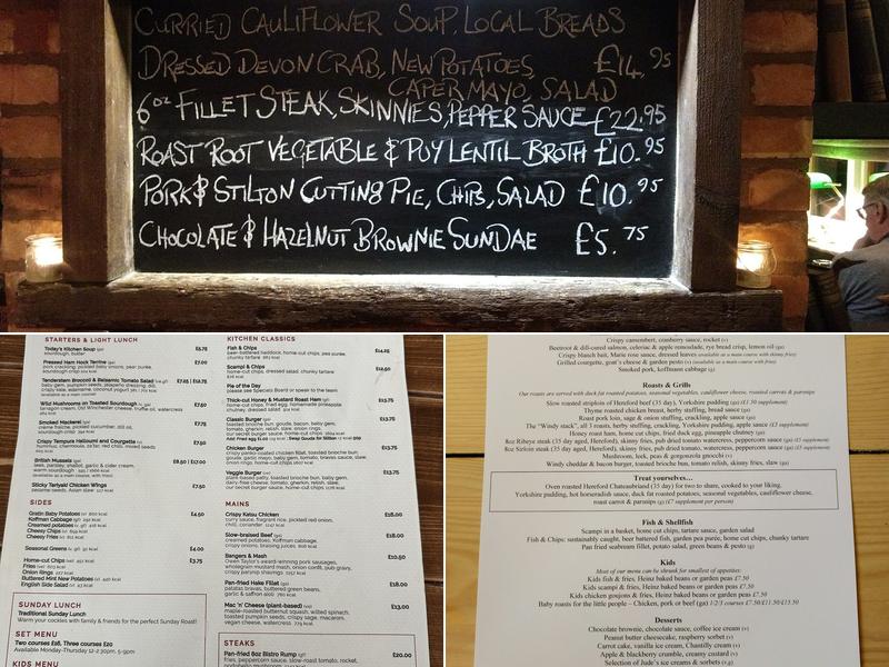 The Windmill Inn Menu
