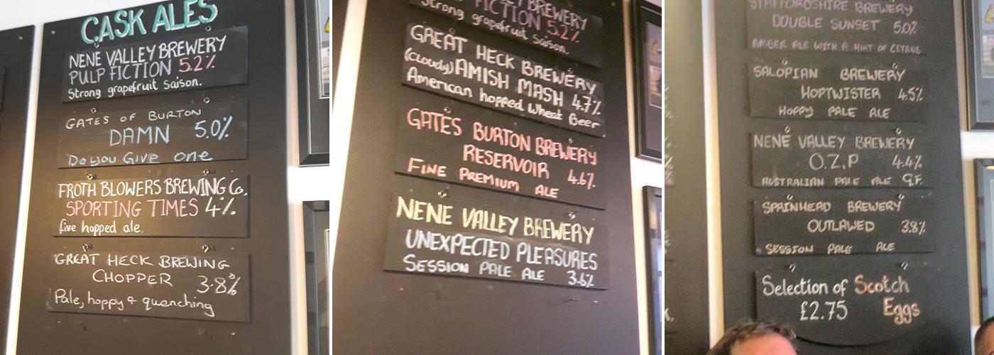 Cask and Pottle Menu