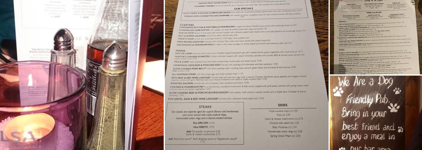 The Spread Eagle Menu