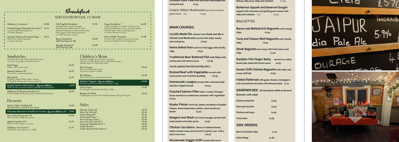 The Elms Menu