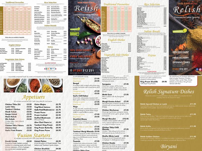 Relish Stretton Menu