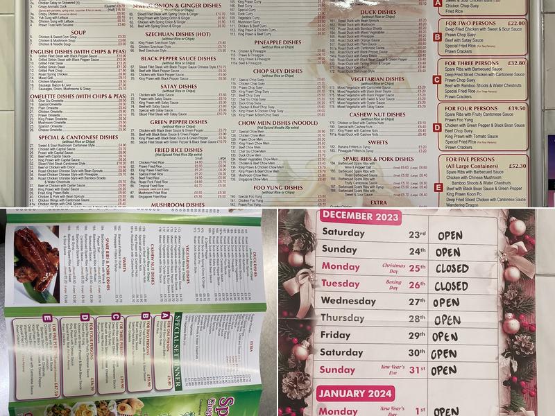 Spring Chop Suey House Menu