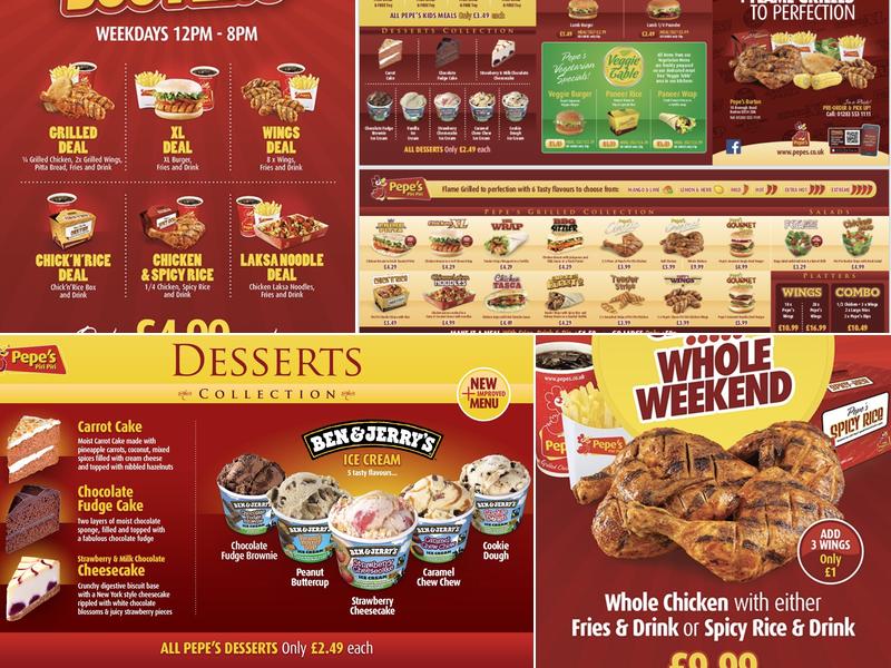 Pepe's Piri Piri Menu