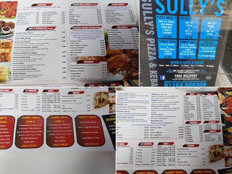 Burton Kebab's and Pizza's Menu