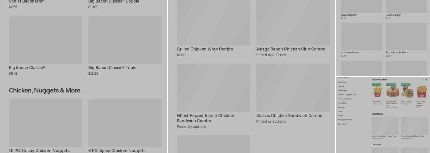 Wendy's Menu