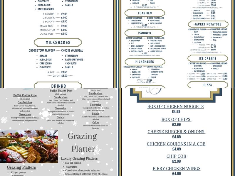 Tutbury Sandwich Bar Menu