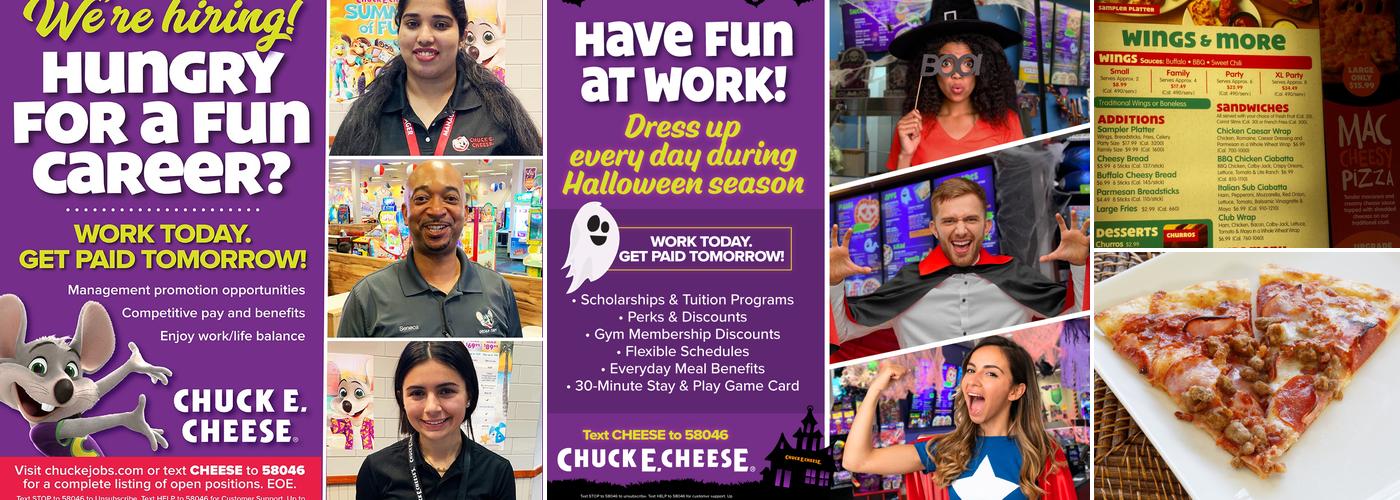 Chuck E. Cheese Menu