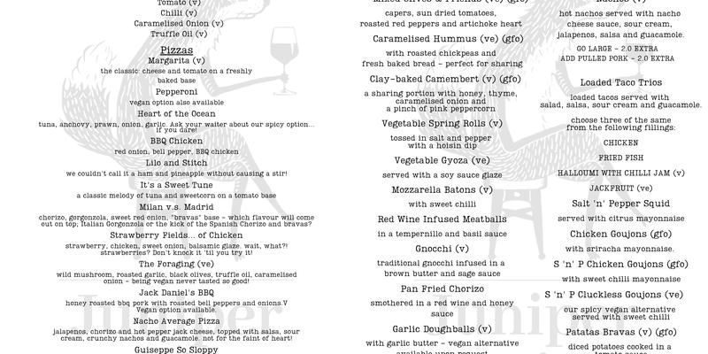 Juniper and Vine Menu
