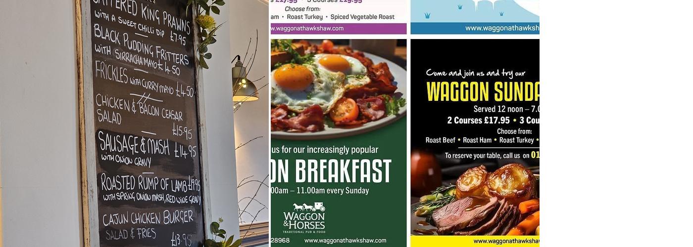 Waggon and Horses Hawkshaw Menu